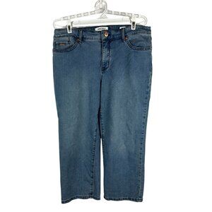 Nine West Chrystie Capri Jeans Size 10 Blue Denim